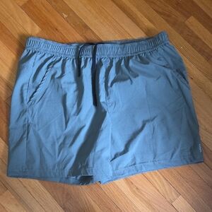 Stylish Blue Elastic Waist Shorts
